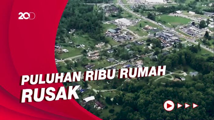 Tornado Bikin Permukiman di Ohio AS Berantakan