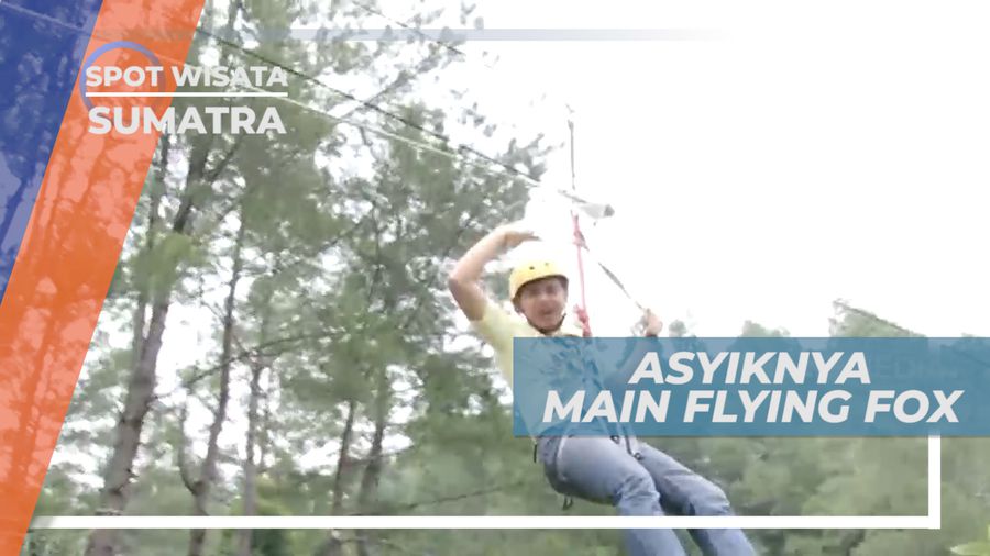 Asiknya Meluncur Seru dari Ketinggian Bermain Flyng Fox, Sumatera Utara