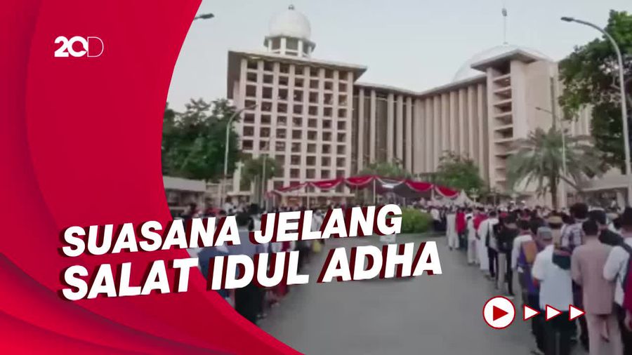 Antusiasme Jemaah Jelang Salat Idul Adha di Masjid Istiqlal