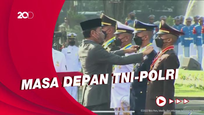 Jokowi Lantik Perwira TNI-Polri: Tunjukkan Integritas-Loyalitas