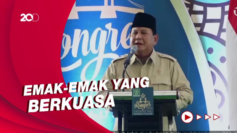 Hadiri Fatayat NU, Prabowo Grogi Banyak Emak-emak