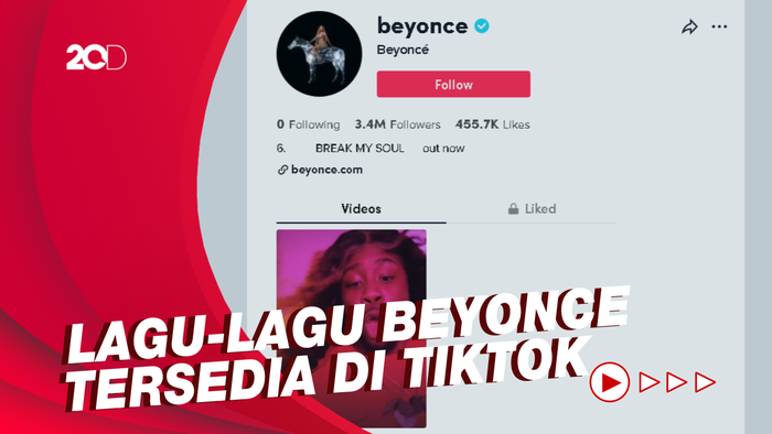 Gabung di TikTok, Beyonce Bawa Semua Katalog Musiknya