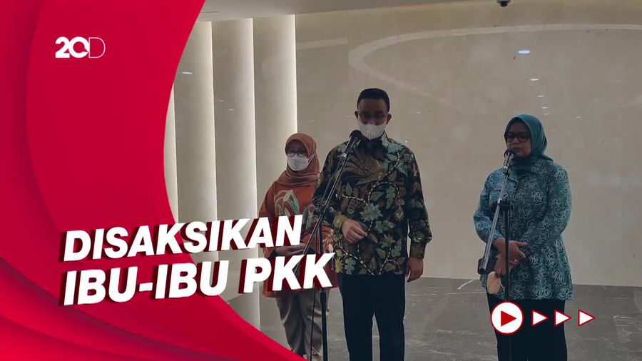 Ditemani Istri, Anies Resmi Luncurkan SIM PKK & Puspa di JIS