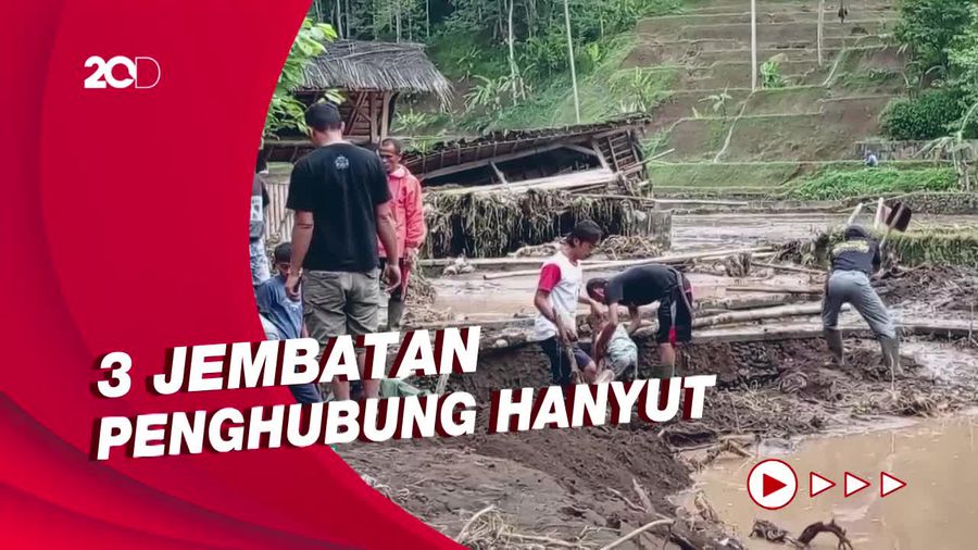 Banjir Bandang Melanda Tasikmalaya, Kolam Ikan-Sawah Warga Hancur