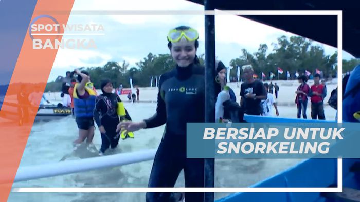 Bersiap Mengintip Indahnya Bawah Laut Pantai Karang Kering, Bangka