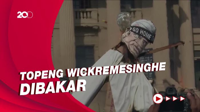 Warga Sri Lanka Demo Tolak PM Wickremesinghe Maju Nyapres!