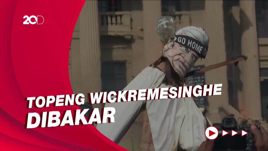 Warga Sri Lanka Demo Tolak PM Wickremesinghe Maju Nyapres!