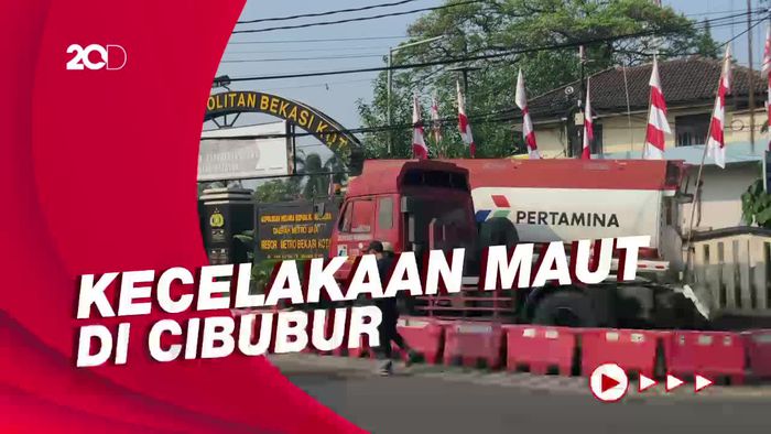 Penampakan Truk Maut Pertamina di Polres Metro Bekasi Kota