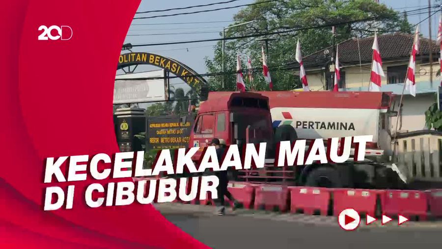 Penampakan Truk Maut Pertamina di Polres Metro Bekasi Kota