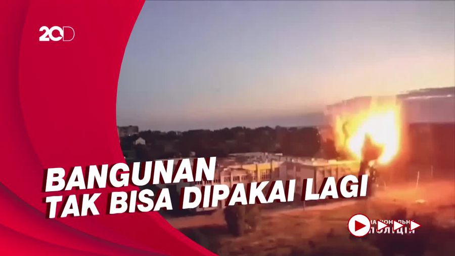 Detik-detik Bangunan Sekolah di Ukraina Dihantam Rudal Rusia