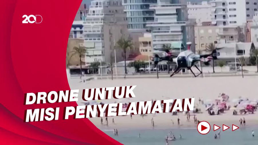 Nyaris Tenggelam di Laut, Remaja Ini Diselamatkan Drone