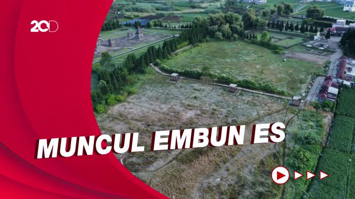 Penampakan Dieng Membeku, Suhu Minus 1,2 Derajat Celsius