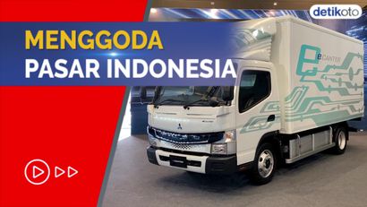 Truk Listrik Mitsubishi Fuso eCanter Mejeng di PEVS 2022