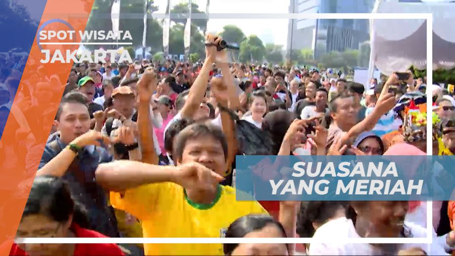 Seru-seruan Joget Bareng Artis di Car Free Day, Jakarta