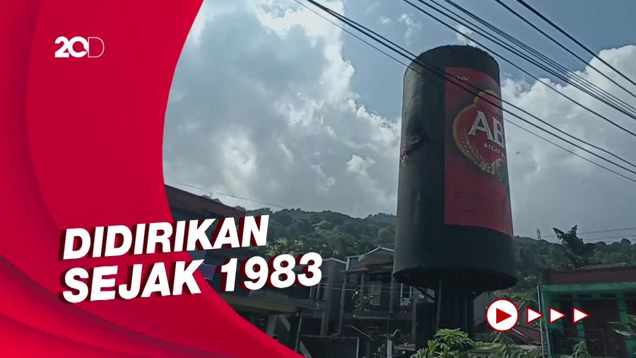 Tugu Botol Kecap Dibongkar Setelah Puluhan Tahun Jadi Ikon Puncak