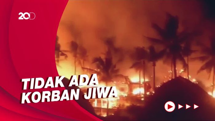 Ganasnya Si Jago Merah Lahap 40 Kamar Hotel di Gili Trawangan