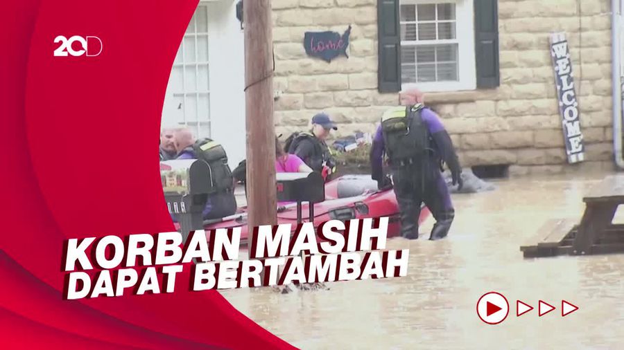 Korban Banjir Bandang di Kentucky Bertambah, Jadi 25 Orang Tewas