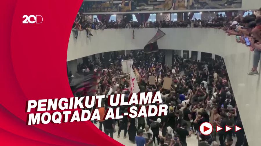 Ratusan Pengunjuk Rasa Kembali Serbu Gedung Parlemen Irak
