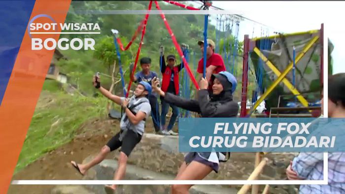 Memacu Adrenalin Bermain Flying Fox di Curug Bidadari Bogor