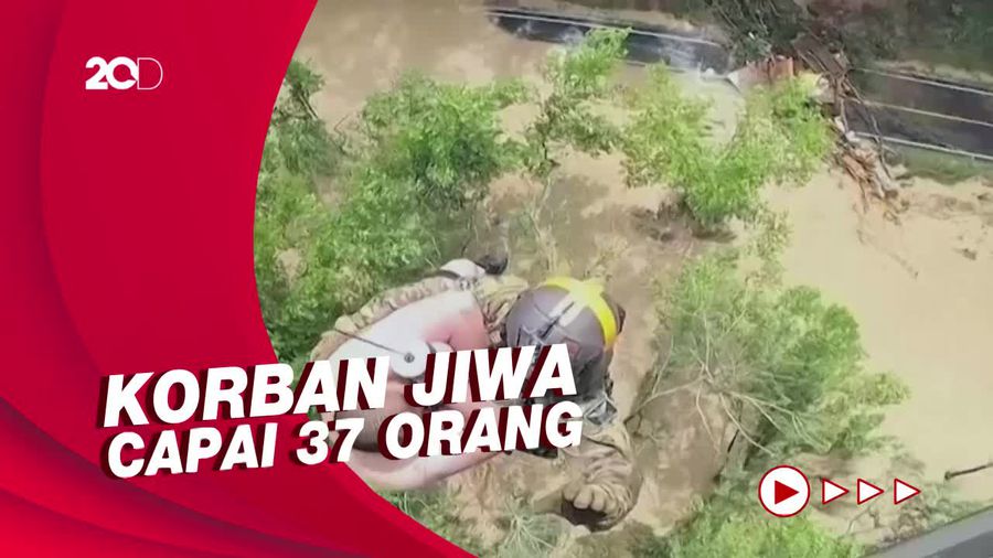 Masih Ada Potensi Cuaca Ekstrem, Petugas Evakuasi Udara Korban Banjir di Kentucky