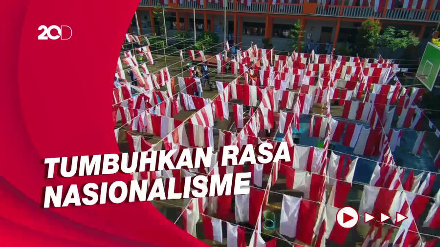 Momen Ribuan Pelajar di Temanggung Cuci Bendera Jelang HUT RI