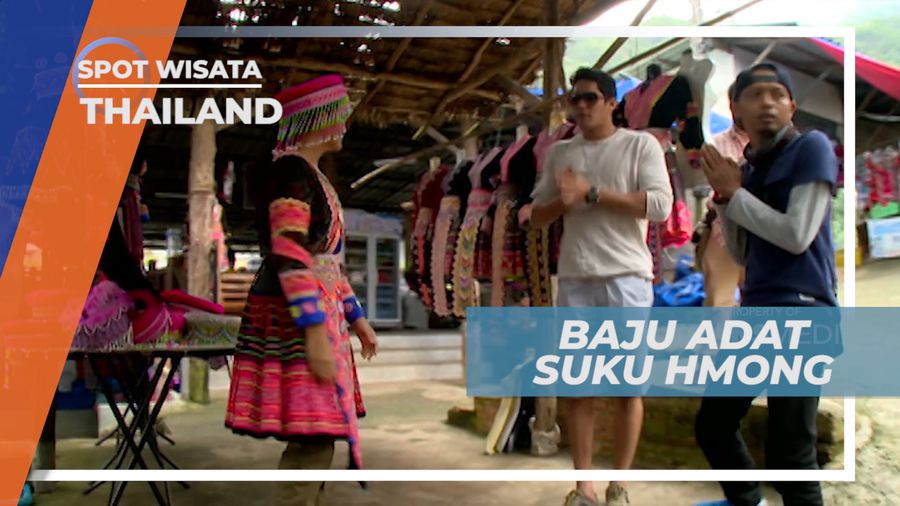 Mencoba Memakai Baju Adat Khas Suku Hmong, Thailand
