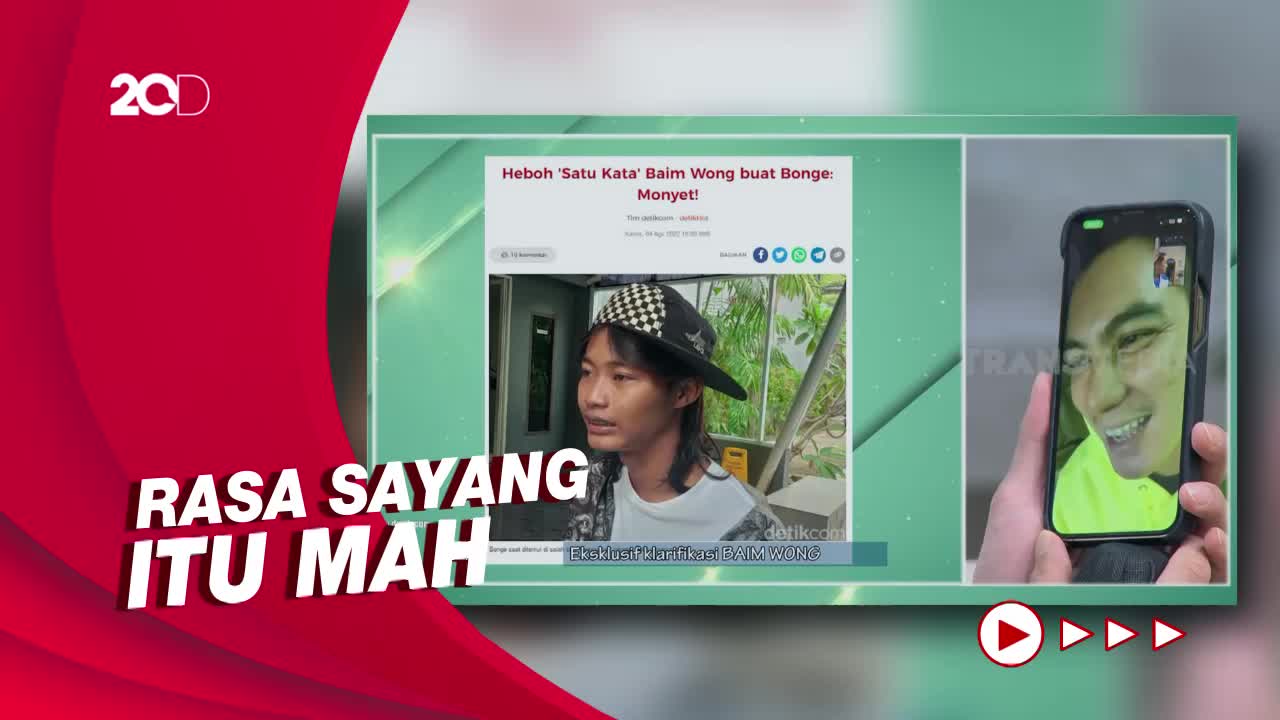 Klarifikasi Baim Wong Soal Kata 'Monyet' Untuk Bonge