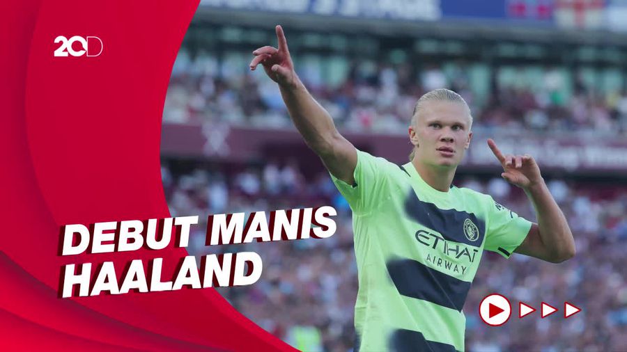 Erling Haaland Brace, Man City Bungkam West Ham
