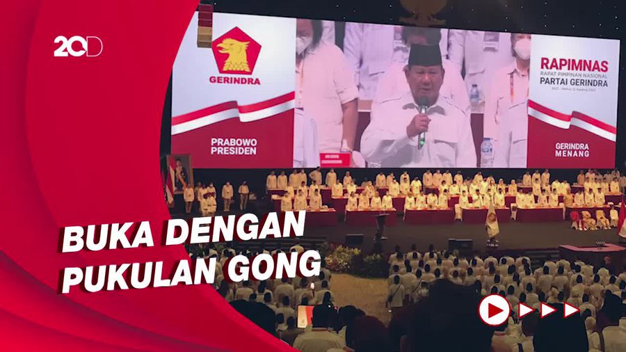 Prabowo Buka Rapimnas Gerindra, Bakal Deklarasi Maju Capres 2024?