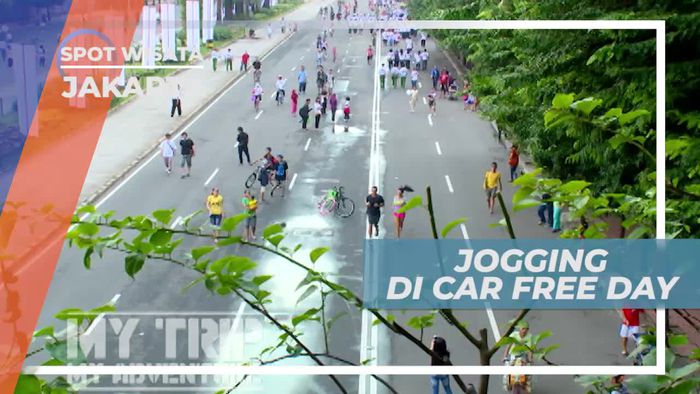 Lari Pagi di Kawasan Car Free Day Jakarta