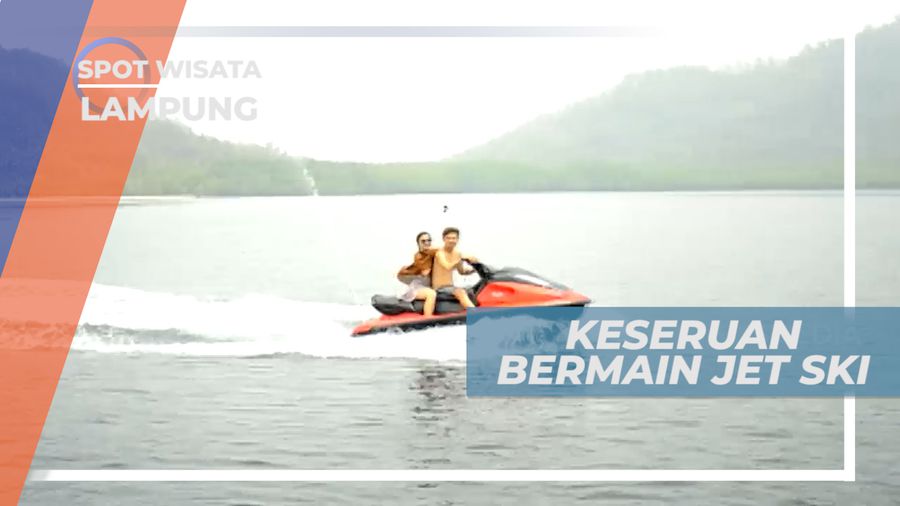 Menyusuri Pantai Pulau Kelagian Kecil dengan Jet Ski, Lampung
