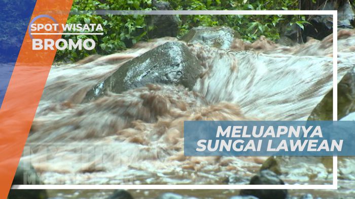 Sungai Lawean yang Meluap saat Hujan Deras, Bromo