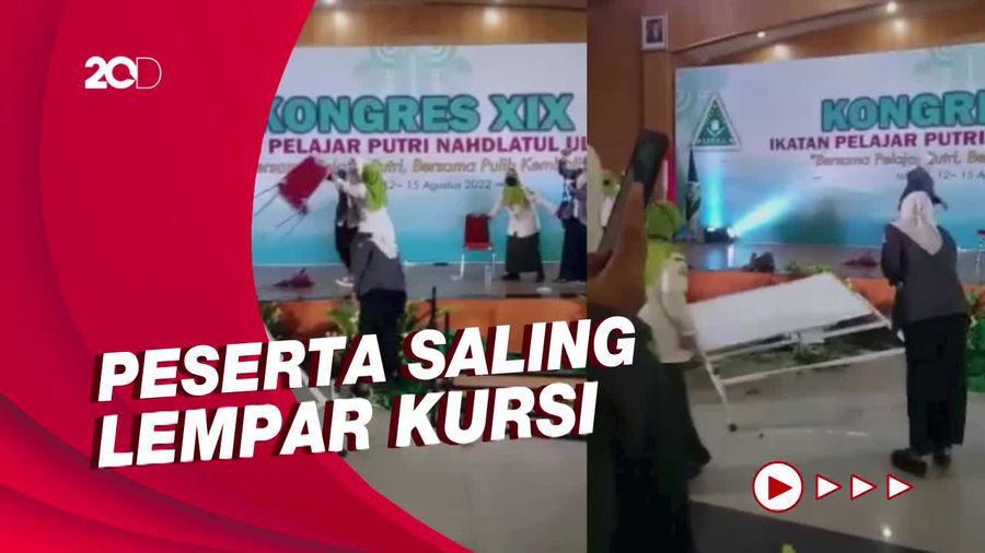 Viral! Kongres Ikatan Pelajar Putri NU Ricuh, Kursi-kursi Dilempar