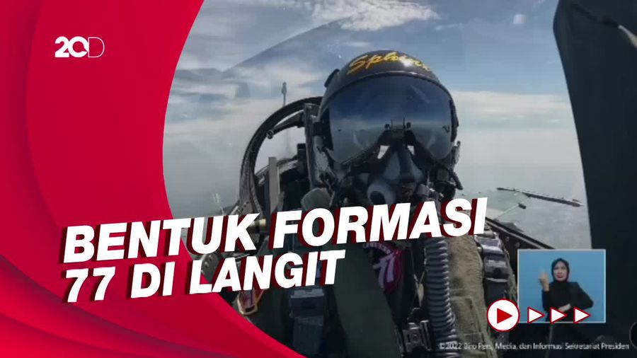 Penampakan Manuver Jet Tempur F-16 Meriahkan HUT RI