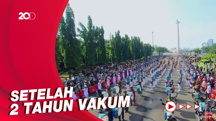 Momen Meriah Kirab Budaya 17 Agustus di Monas