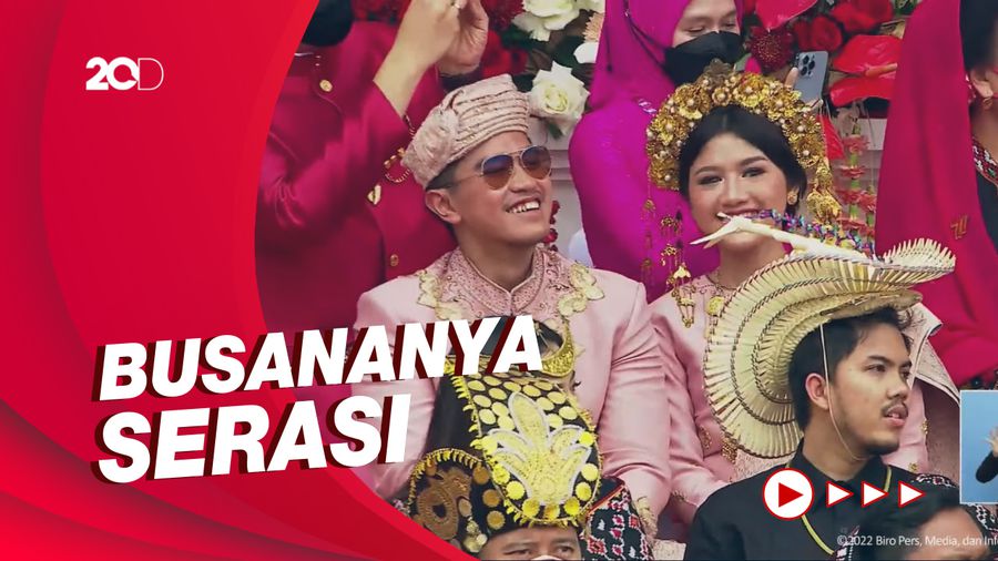 Potret Kebersamaan Kaesang dan Erina Gudono di Upacara HUT ke-77 RI