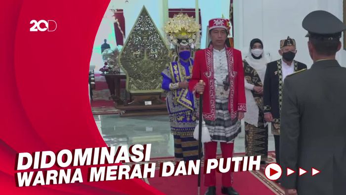 Jokowi Pakai Baju Adat Dolomani dari Buton untuk HUT ke-77 RI
