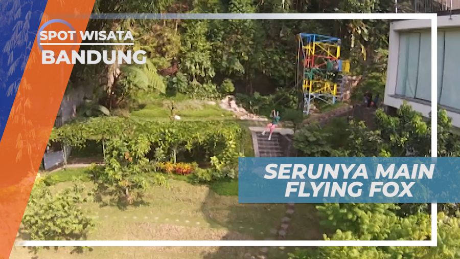 Pacu Adrenalin Meluncur Seru Bermain Flying Fox, Bandung