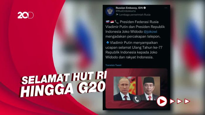 4 Hal yang Dibahas Putin Saat Telepon Jokowi