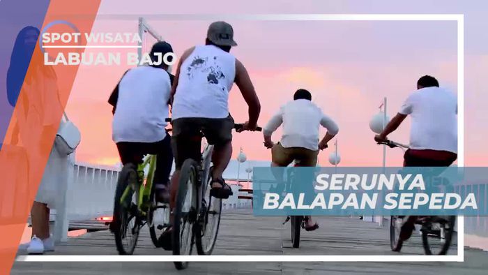 Adu Cepat Balap Sepeda di Dermaga Putih Labuan Bajo
