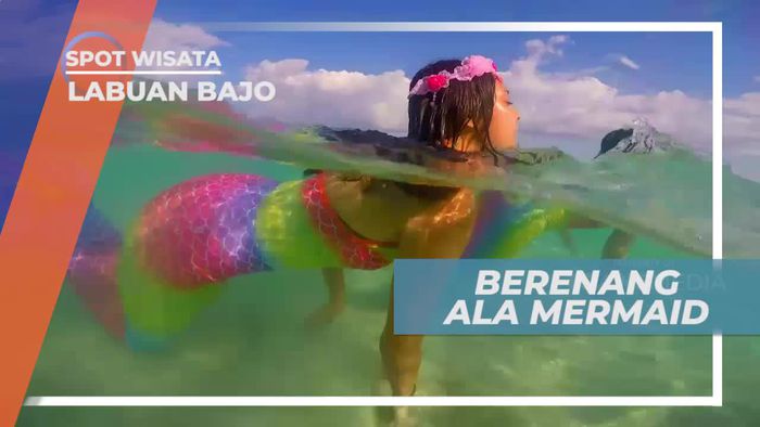 Berenang ala Putri Duyung di Pantai Kanawa Labuan Bajo