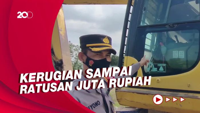 Onderdil Alat Berat Proyek Normalisasi Sungai di Kulon Progo Dicuri