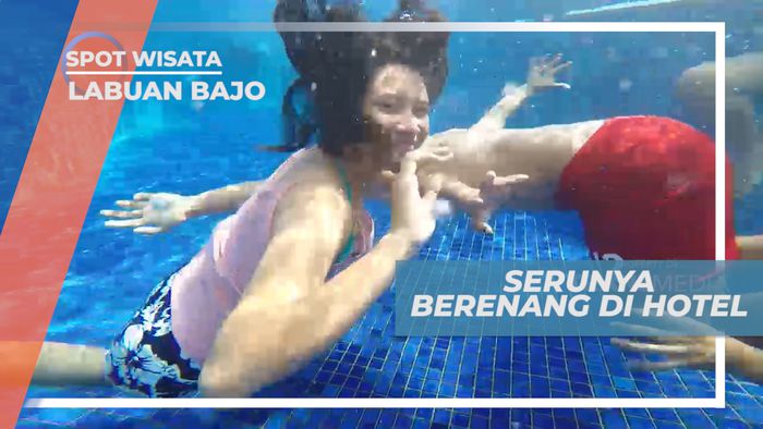 Bersenang-senang di Kolam Renang Pinggir Pantai, Labuan Bajo