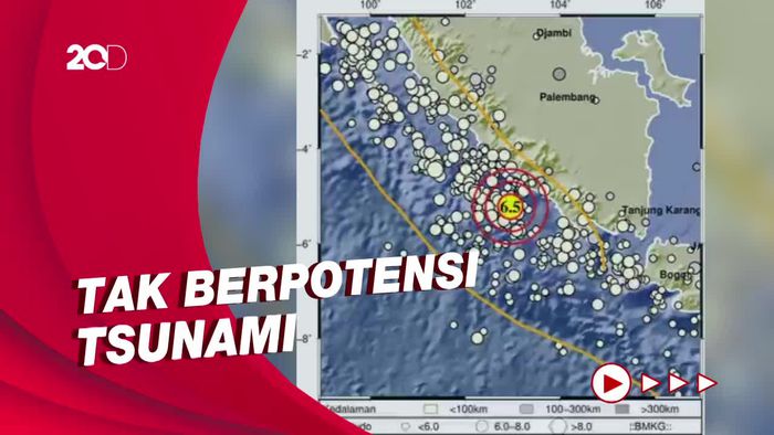 Gempa M 6,5 Guncang Kaur Bengkulu, Terasa dari Lampung hingga Padang