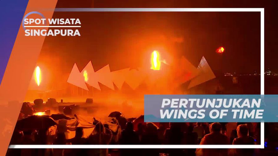 Wings of Time, Pertunjukan Kombinasi Animasi dan Air Mancur, Singapura