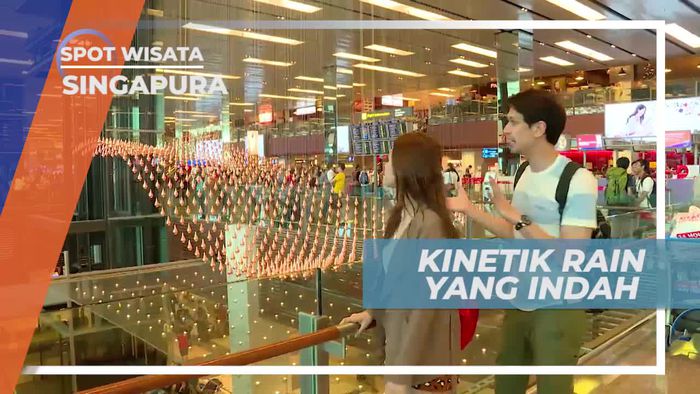 Kinetic Rain, Seni Modern yang Indah di Bandara Changi Singapura