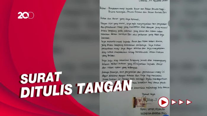 Beredar Surat Permintaan Maaf Ferdy Sambo