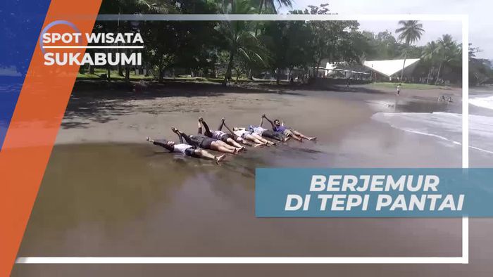 Berjemur Menikmati Keindahan Panorama Pantai Laut Selatan Sukabumi