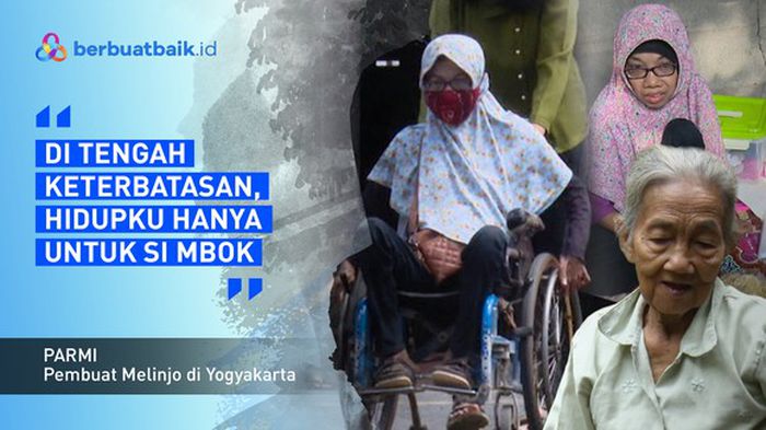 Di Atas Kursi Roda, Parmi Menumbuk Melinjo untuk Berjuang Hidup Bersama Ibu