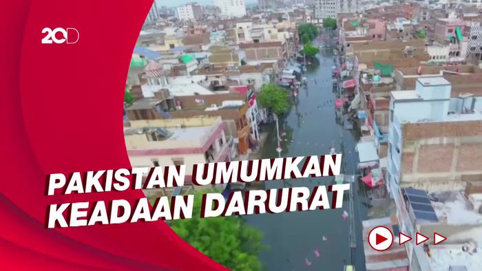 30 Juta Orang Terdampak, Begini Penampakan Banjir di Pakistan dari Udara